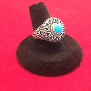 Sleeping Beauty Turquoise & 92.5 Silver Ring